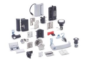 Hinging, latching, locking of doors and covers